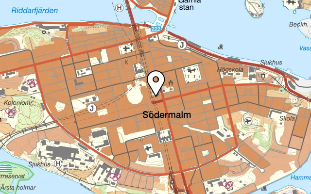 Karta som visar Biblioteket Live på Medborgarplatsen 2, 118 26 Stockholm