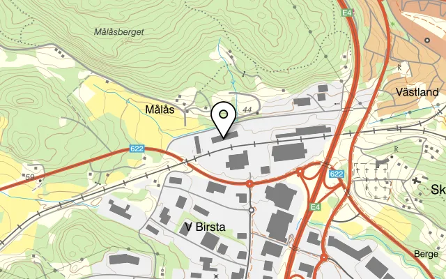 Karta som visar Restaurang Regenten på Birstavägen 17, 857 53 Sundsbruk