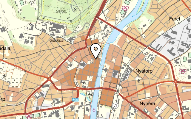 Karta som visar Restaurang Norre Port på Storgatan 45, 302 43 Halmstad