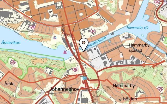 Karta som visar Gradi på Hammarby kaj 4-6, 120 32 Stockholm