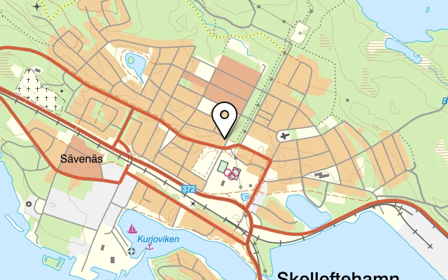 Karta som visar Pizzeria Venezia på Hyttgatan 22, 932 31 Skelleftehamn