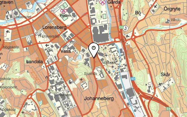 Karta som visar Indya på Eklandagatan 1, 412 55 Göteborg