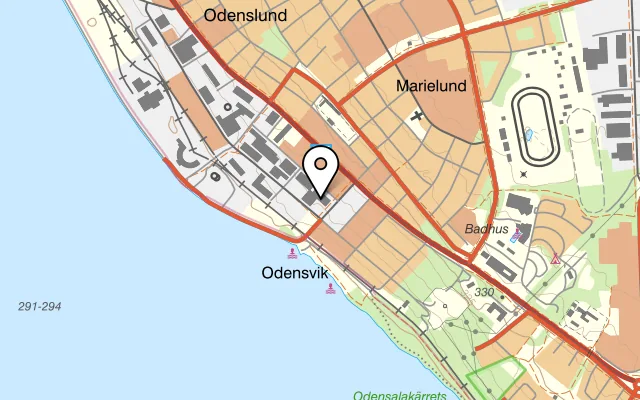 Karta som visar Tiki Grill / Drinks på Tjalmargatan 1, 831 45 Östersund