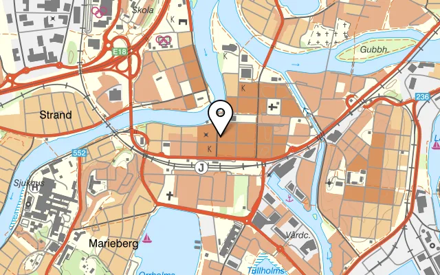 Karta som visar Fontana di Trevi på Järnvägsgatan 8, 652 25 Karlstad