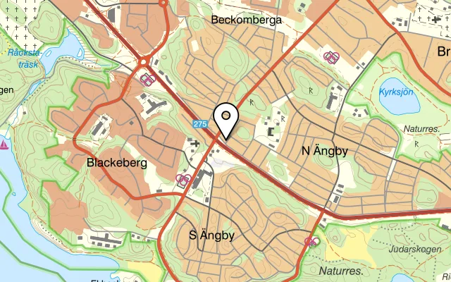 Karta som visar Mille Gusti på Bergslagsvägen 260, 168 55 Bromma
