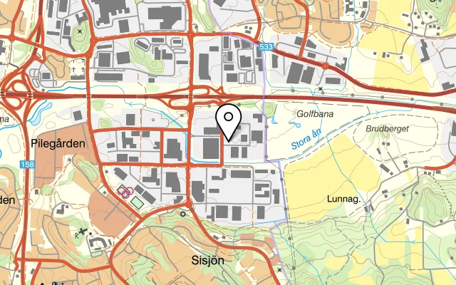 Karta som visar LunchTime Sisjön & Högsbo på Södra Långebergsgatan 16, 421 32 Västra Frölunda