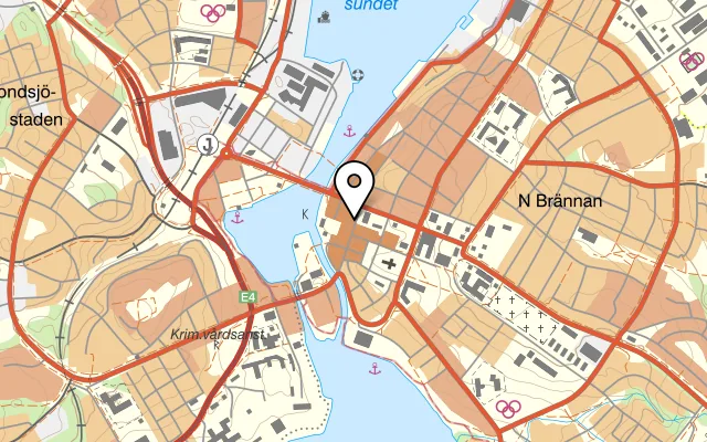 Karta som visar Engströms food & deli på Storgatan 29, 871 31 Härnösand