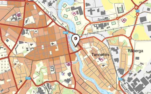 Karta som visar NoriKa på Brandmannagatan 9, 582 52 Linköping