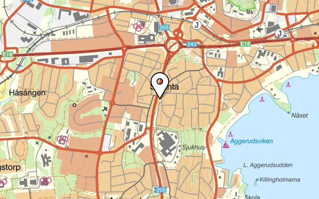 Karta som visar Sakura Sushi på Skrantabacken 42, 691 44 Karlskoga