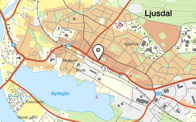 Karta som visar La Banca på Norra Järnvägsgatan 35, 827 32 Ljusdal