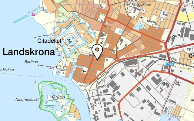 Karta som visar Black Stone Steakhouse på Kungstorget 3, 411 17 Göteborg