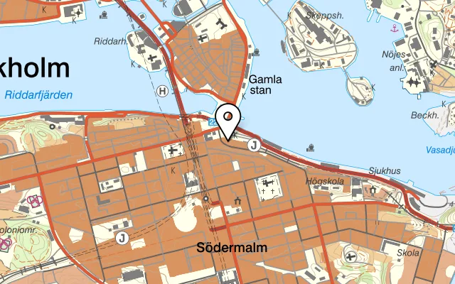 Karta som visar Savor Asia på Katarinavägen 7, 116 45 Stockholm