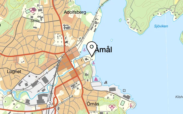 Karta som visar Dalslands skafferi på Hamngatan 5, 662 31 Åmål