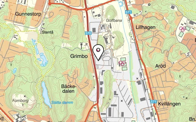Karta som visar Eda's Pizzeria på Katrinerovägen, 417 49 Göteborg