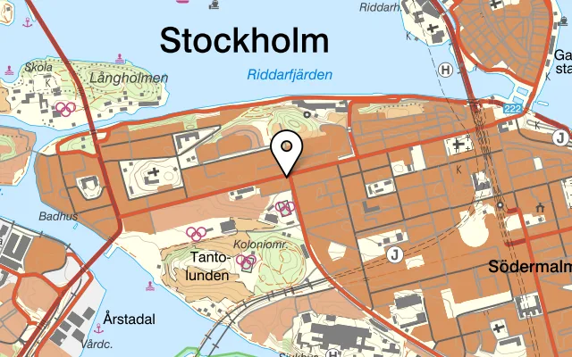 Karta som visar Hornsgatan på Hornsgatan 81, 117 26 Stockholm
