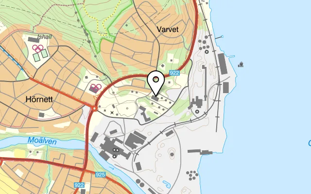 Karta som visar Brux på Bruksgatan 7, 892 50 Domsjö