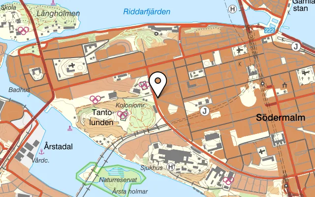 Karta som visar Bistroteket Maria på Maria Skolgata 95, 118 53 Stockholm