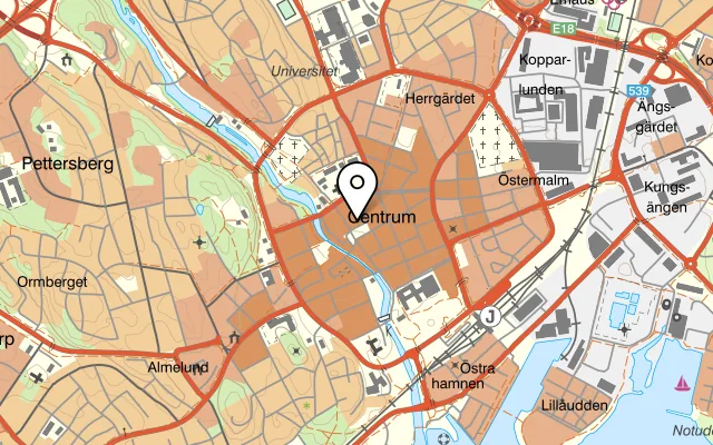 Karta som visar Bishop's Arms på Stora Torget 2, 722 15 Västerås, Sweden