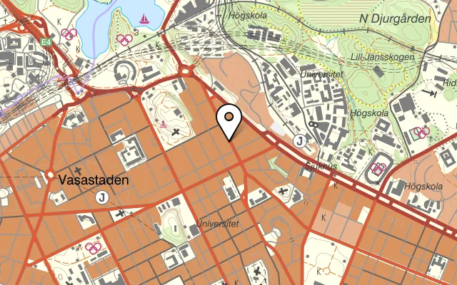 Karta som visar Sweet O Salti på Birger Jarlsgatan 93 A, 113 56 Stockholm
