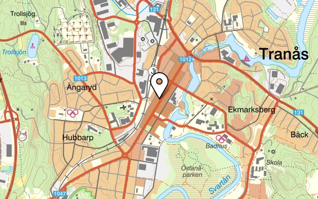 Karta som visar Golden Thai på Storgatan 39, 573 32 Tranås