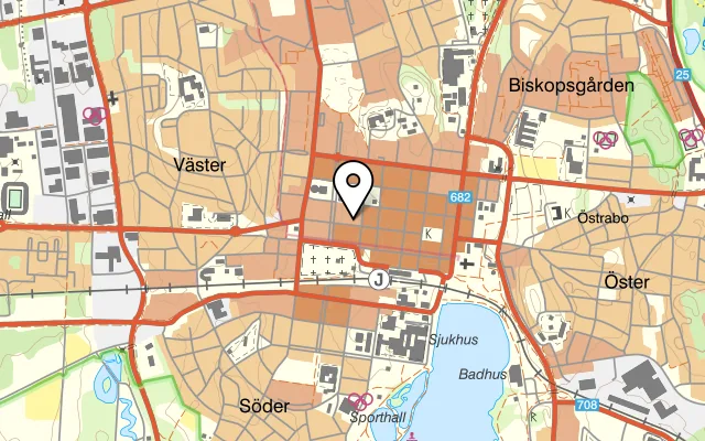 Karta som visar Via Venetto på Storgatan 28A, 352 31 Växjö