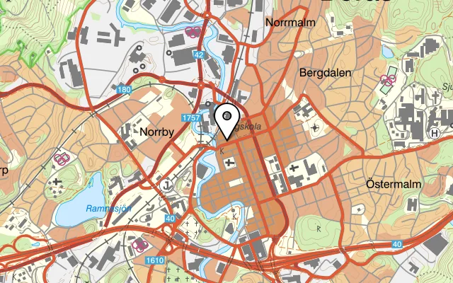 Karta som visar China Town på Yxhammarsgatan 3, 503 31 Borås