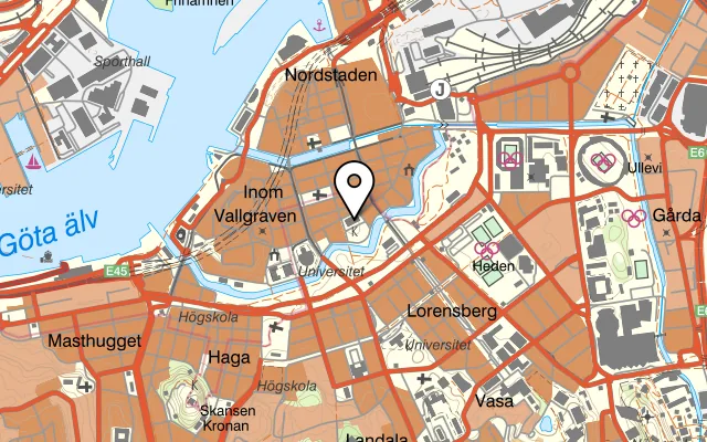 Karta som visar Hasselsons Macklucka på Kungstorget, 411 17 Göteborg