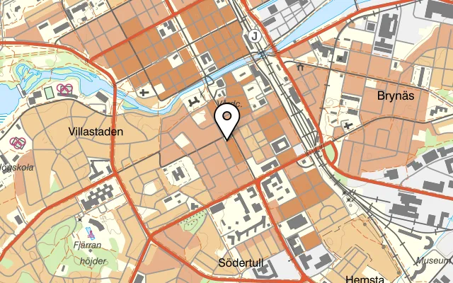 Karta som visar Adrians Restaurang & Bar på Södermalmstorg 7, 802 52 Gävle