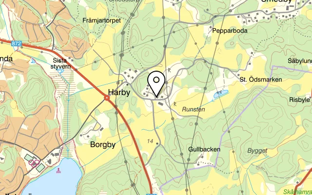 Karta som visar Spiltan på Harby Gård 9, 194 92 Upplands Väsby