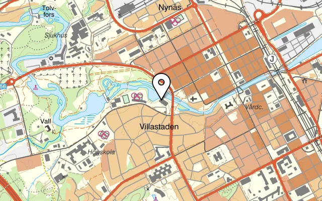 Karta som visar Gourmet Blå på Kungsbäcksvägen 22, 802 67 Gävle