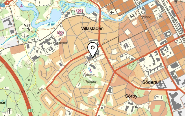 Karta som visar Restaurang Kompassen på Lantmäterigatan 2D, 802 64 Gävle