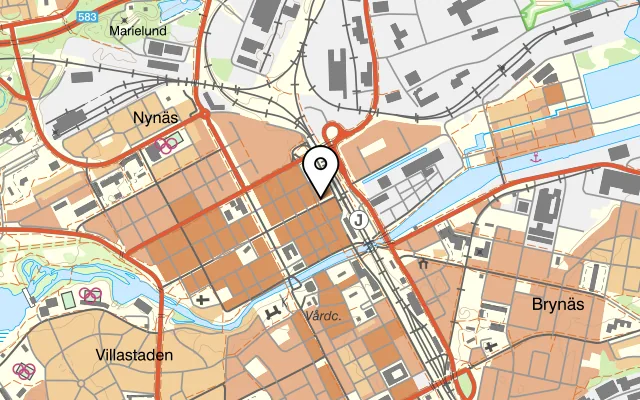 Karta som visar Nygatan på Nygatan 45, 803 11 Gävle