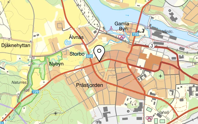 Karta som visar Pizzeria Milano på Corneliusgatan 48, 774 32 Avesta