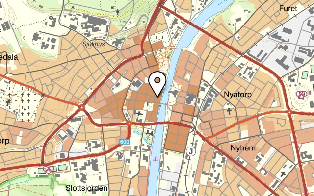 Karta som visar Krog & Co Halmstad på Storgatan 22, 302 43 Halmstad