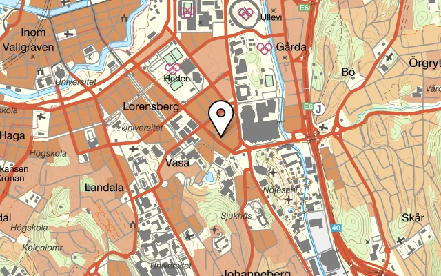 Karta som visar Brasserie Lavette på Södra Vägen 30, 412 54 Göteborg