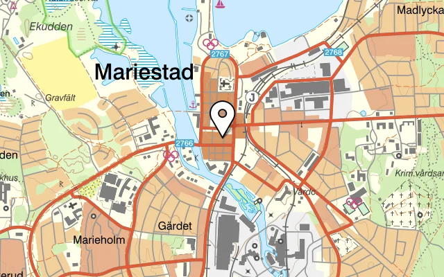 Karta som visar Levin & Co - Café Mariestad på Österlånggatan 11, 542 30 Mariestad