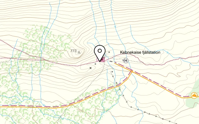 Karta som visar Elsas kök på Unnamed Road, 981 99 Kiruna