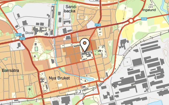 Karta som visar Restaurang Bolaget på Köpmangatan 5-7, 811 39 Sandviken