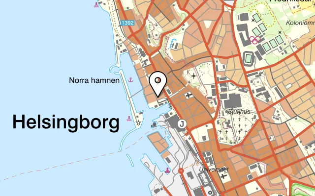 Karta som visar Il Mio Ristorante på Kungsgatan 2, 252 21 Helsingborg