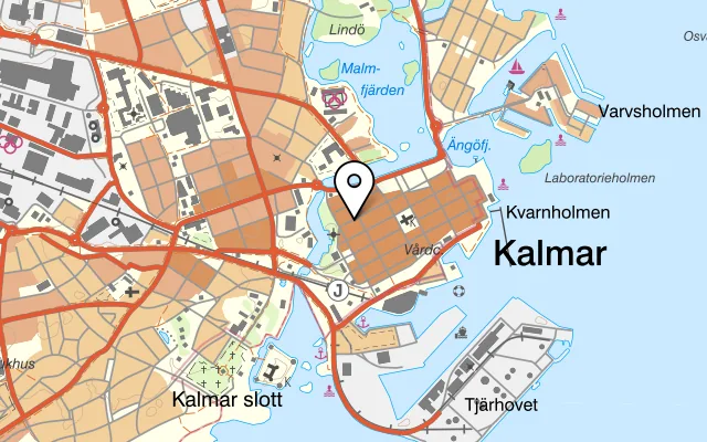 Karta som visar Mormors Brödbod i Kalmar på Fiskaregatan 14, 392 32 Kalmar