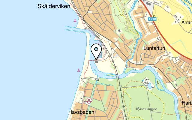 Karta som visar Hamnkrogen i Ängelholm på Via Marina 12, 262 61 Ängelholm
