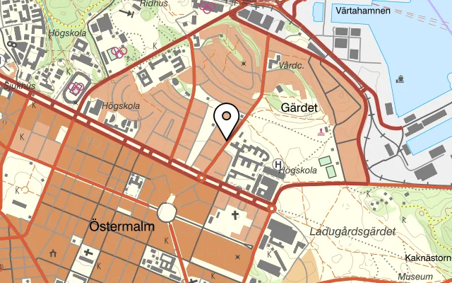 Karta som visar Mexicana Restaurang & Pizzeria på Värtavägen 29, 118 29 Stockholm