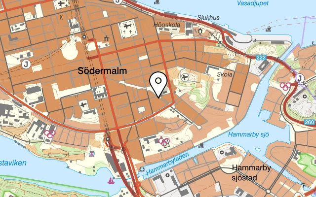 Karta som visar Shanti Classic på Katarina Bangata 58, 116 39 Stockholm
