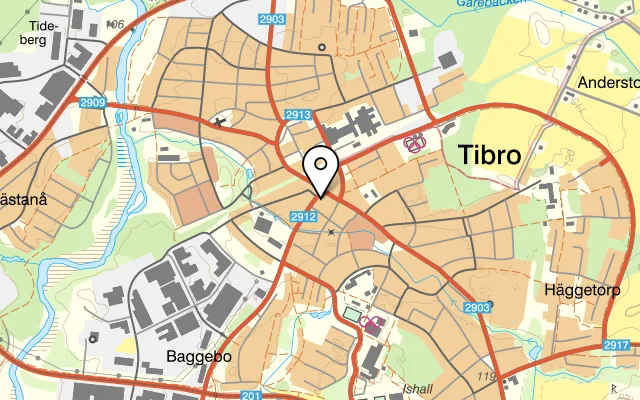 Karta som visar Bagare Brage AB på Karlsbrovägen 1A, 543 32 Tibro