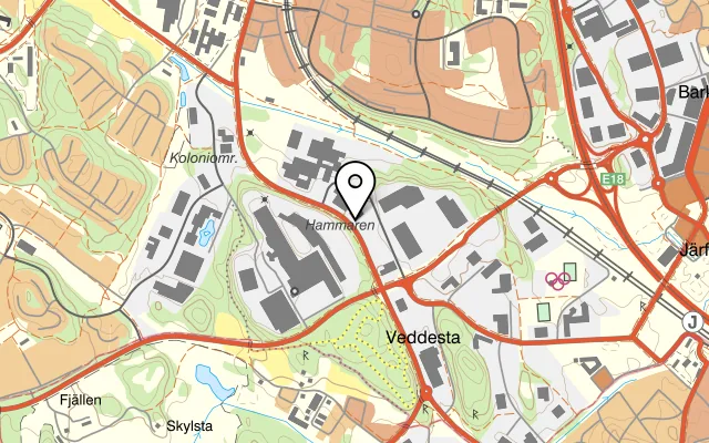 Karta som visar Veddesta Matkrog på Nettovägen 11, 175 41 Järfälla