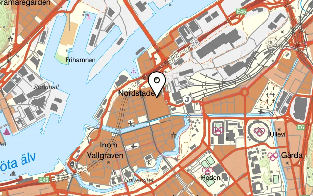 Karta som visar Restaurant Santé på NORDSTADSTORGET 2, 411 05 Göteborg