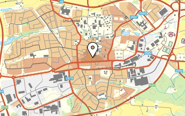 Karta som visar Indiska Köket i Skara på Klostergatan 7, 532 30 Skara