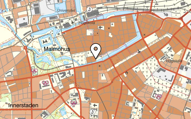 Karta som visar Texas Longhorn på Kanalgatan 5, 211 40 Malmö
