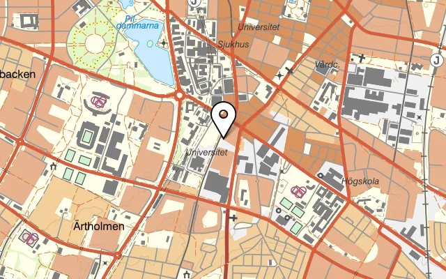 Karta som visar GoGo Grill & Green på Per Albin Hanssons väg 16 A, 214 32 Malmö