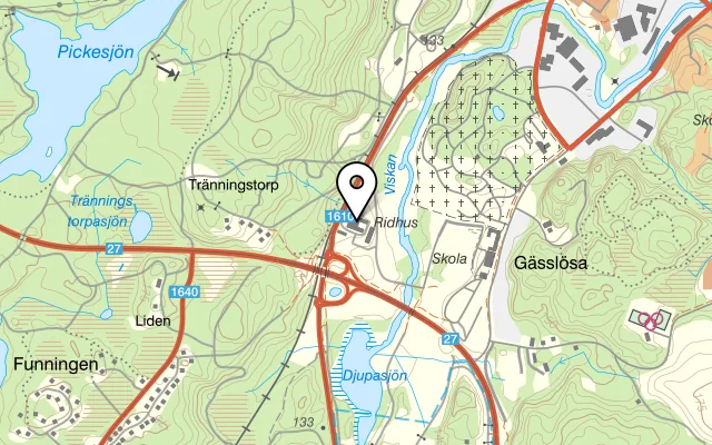 Karta som visar Restaurang Hästhoven på Varbergsvägen 65, 504 93 Borås
